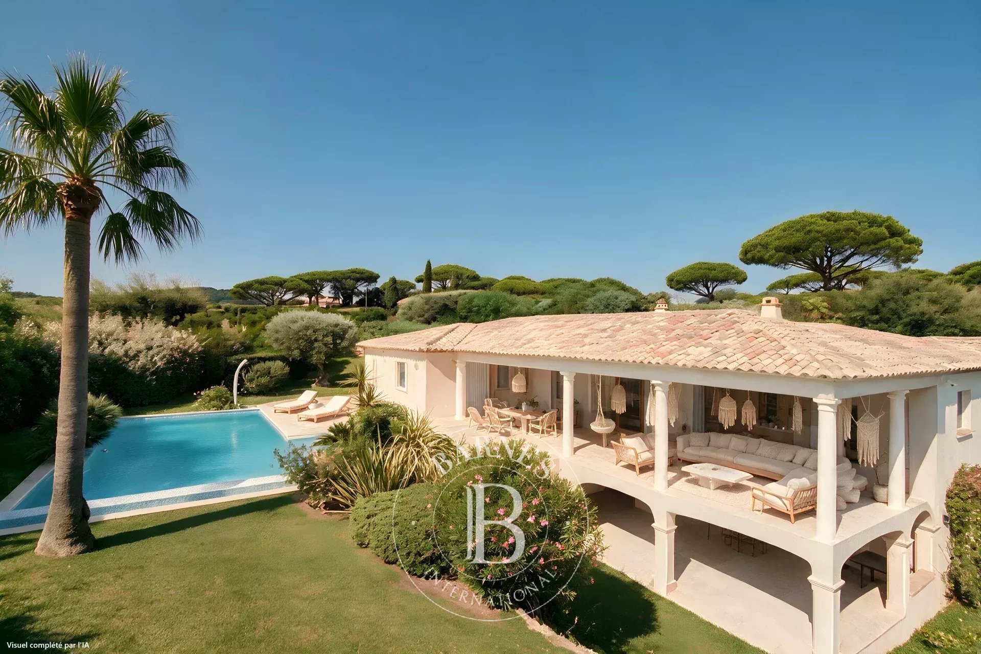 SAINTE-MAXIME - VILLA PROVENÇALE DE PLAIN-PIED - VUE MER - DOMAINE PRIVÉ